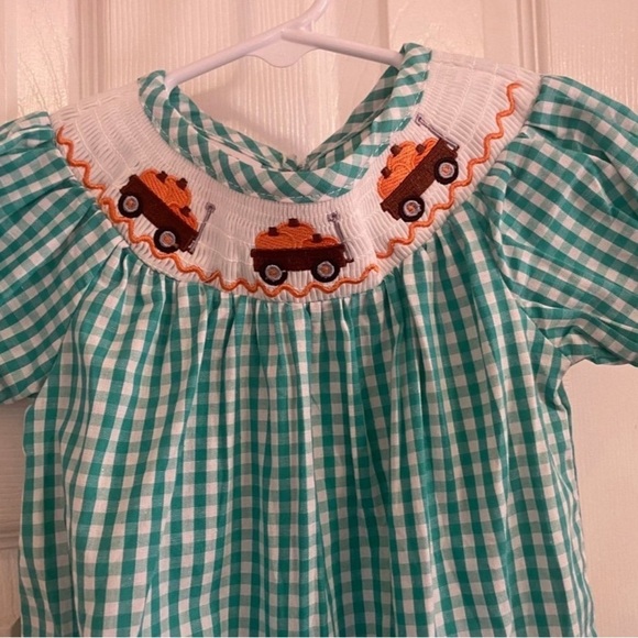 NWT Fall Smocked Bubble Romper - Picture 7 of 7